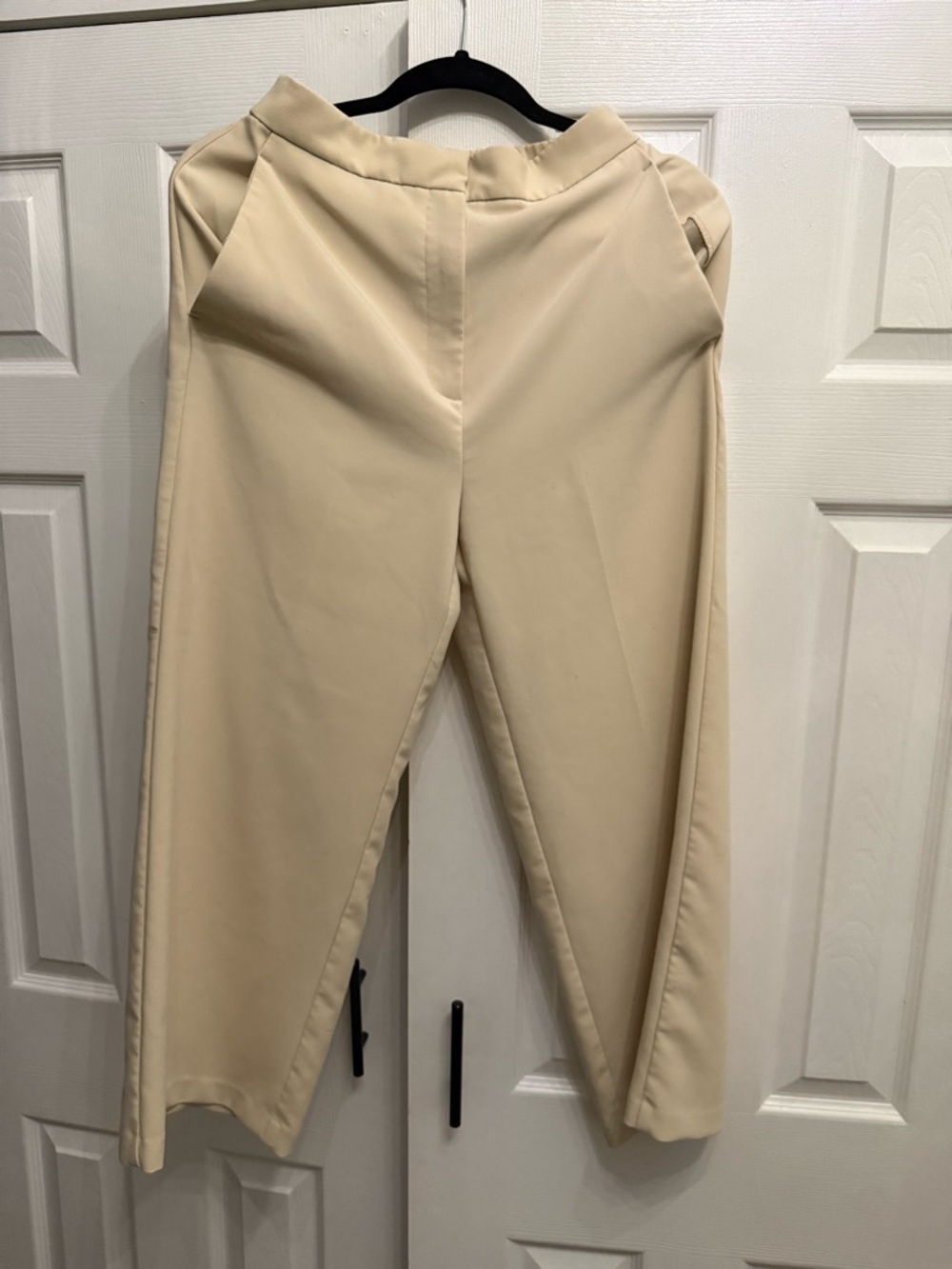 Zara Cream High-Waist Trousers